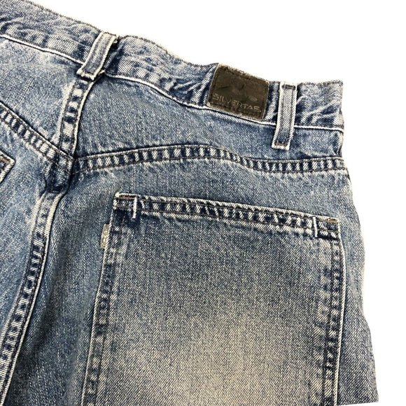Vintage Levis SilverTab Men 32x32 Y2K Light Wash Loose Fit Denim Jeans - Picture 10 of 13